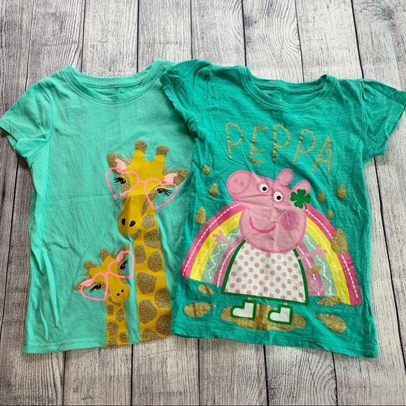 Cat & Jack Other - Lot of 2 Target Shirts, Peppa Pig and Cat & Jack